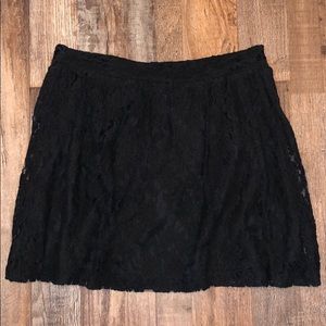 Black lace skirt